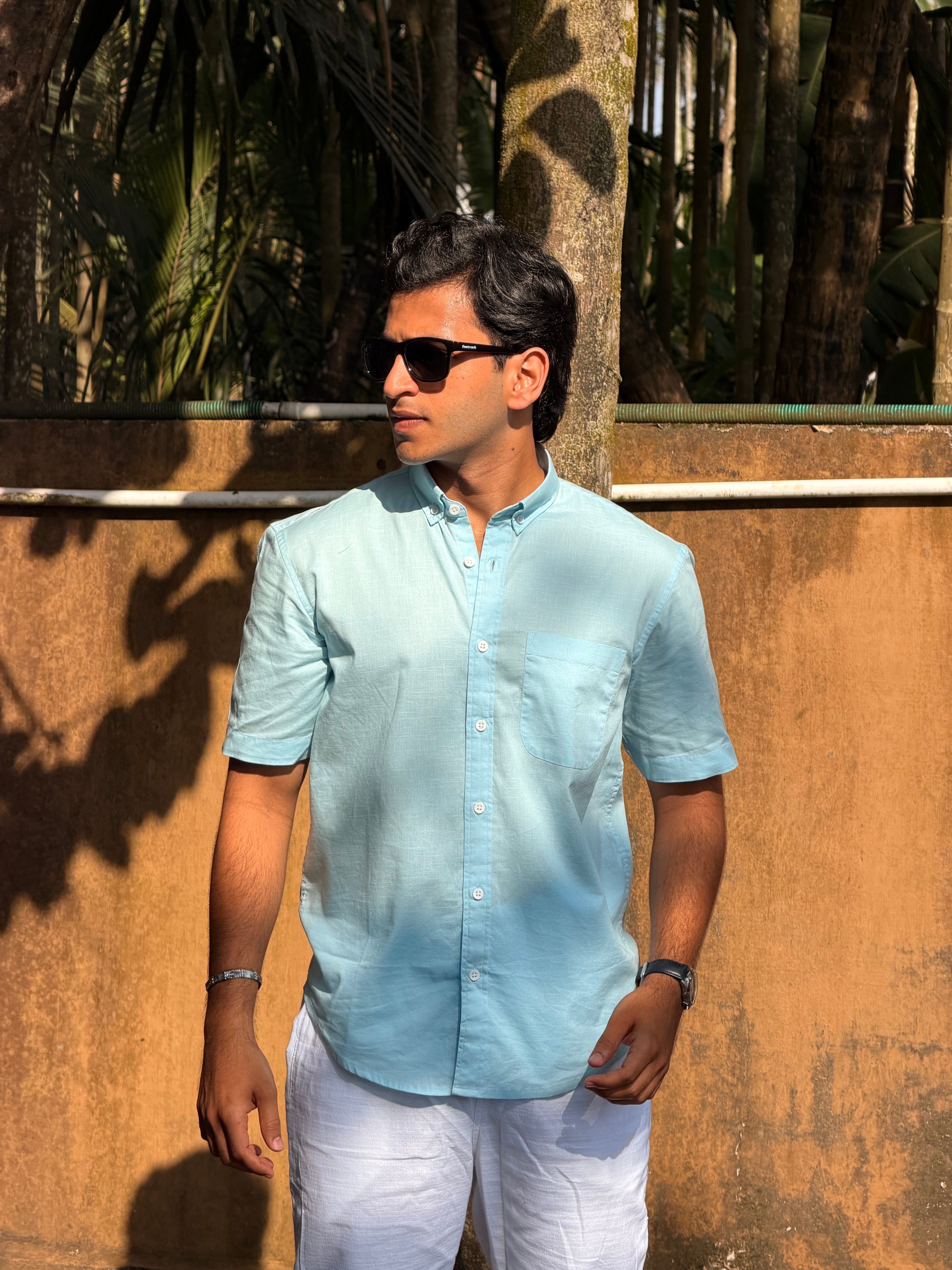 LINEN SHIRT HALF SLEEVE MSC0845