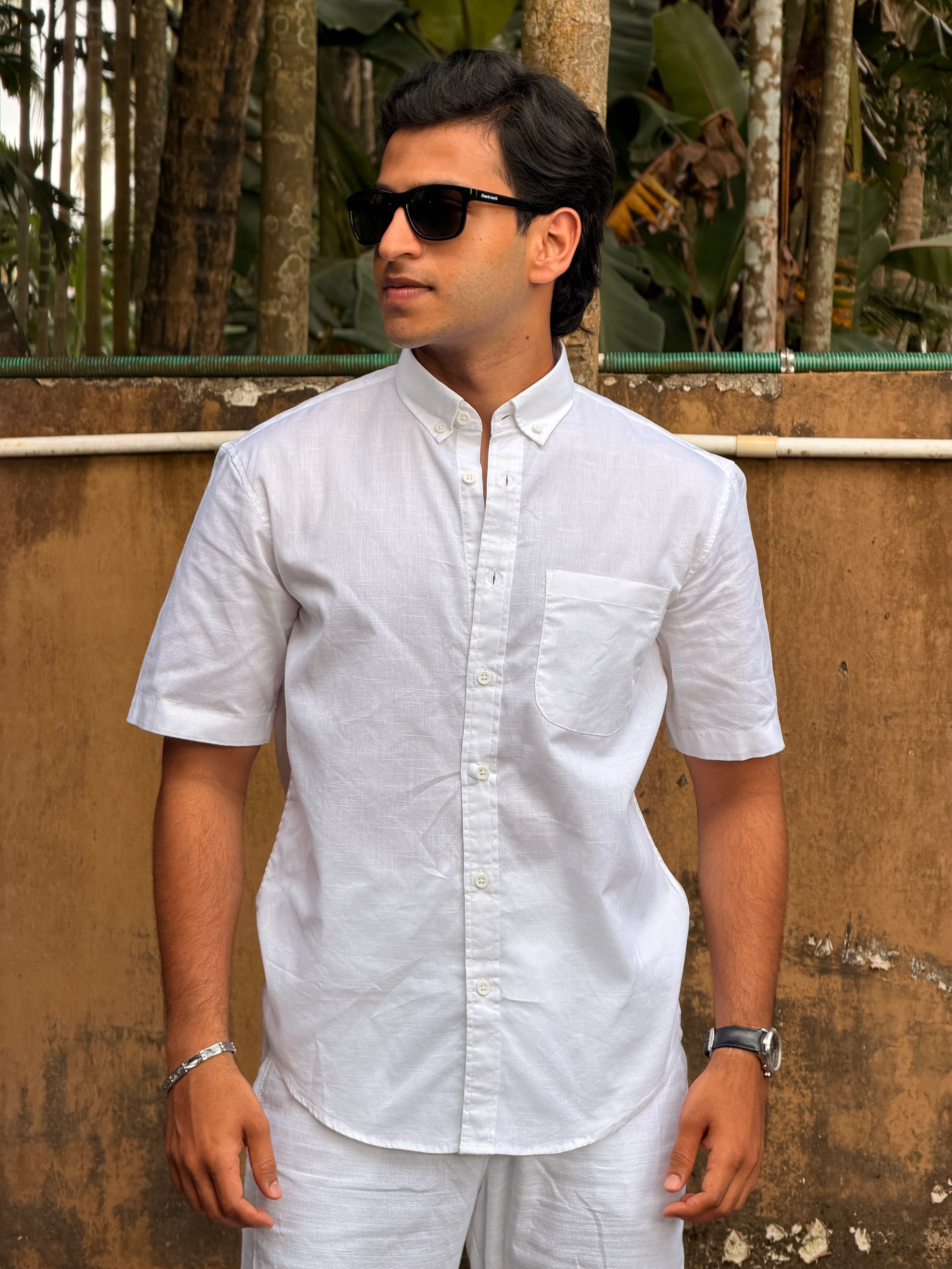 LINEN SHIRT HALF SLEEVE MSC0845