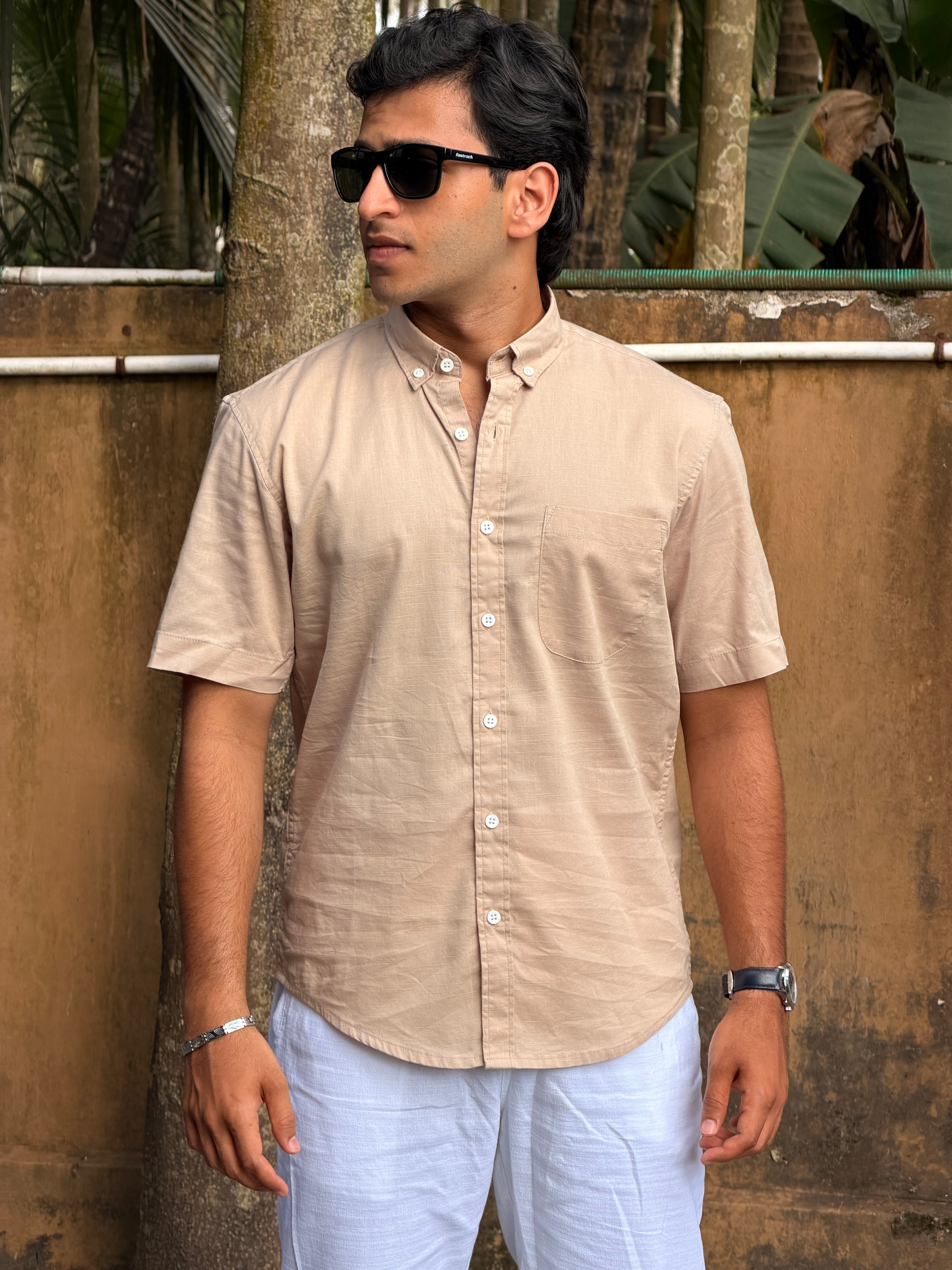 LINEN SHIRT HALF SLEEVE MSC0845