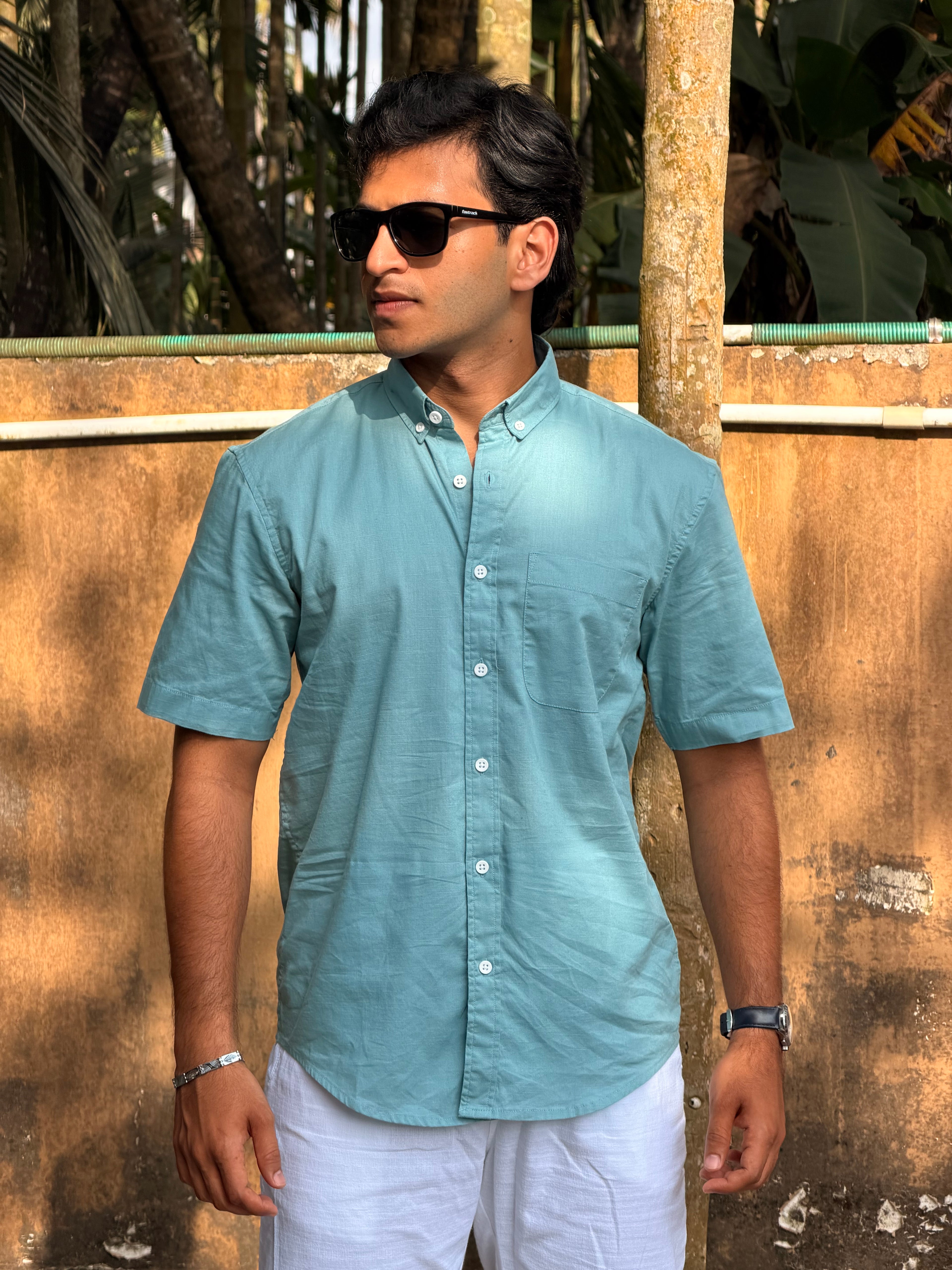 LINEN SHIRT HALF SLEEVE MSC0845