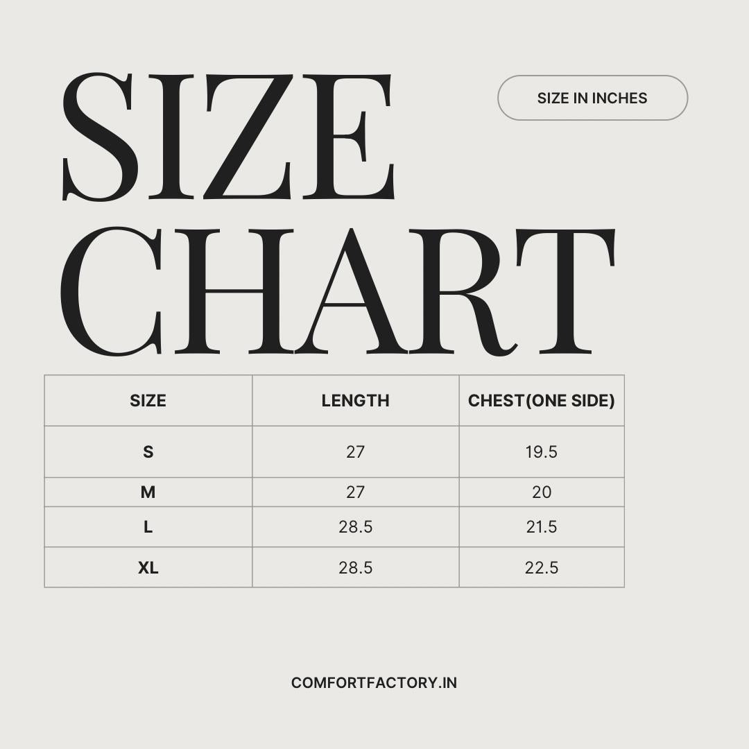 Denim Shirt  MSC0812 size chart