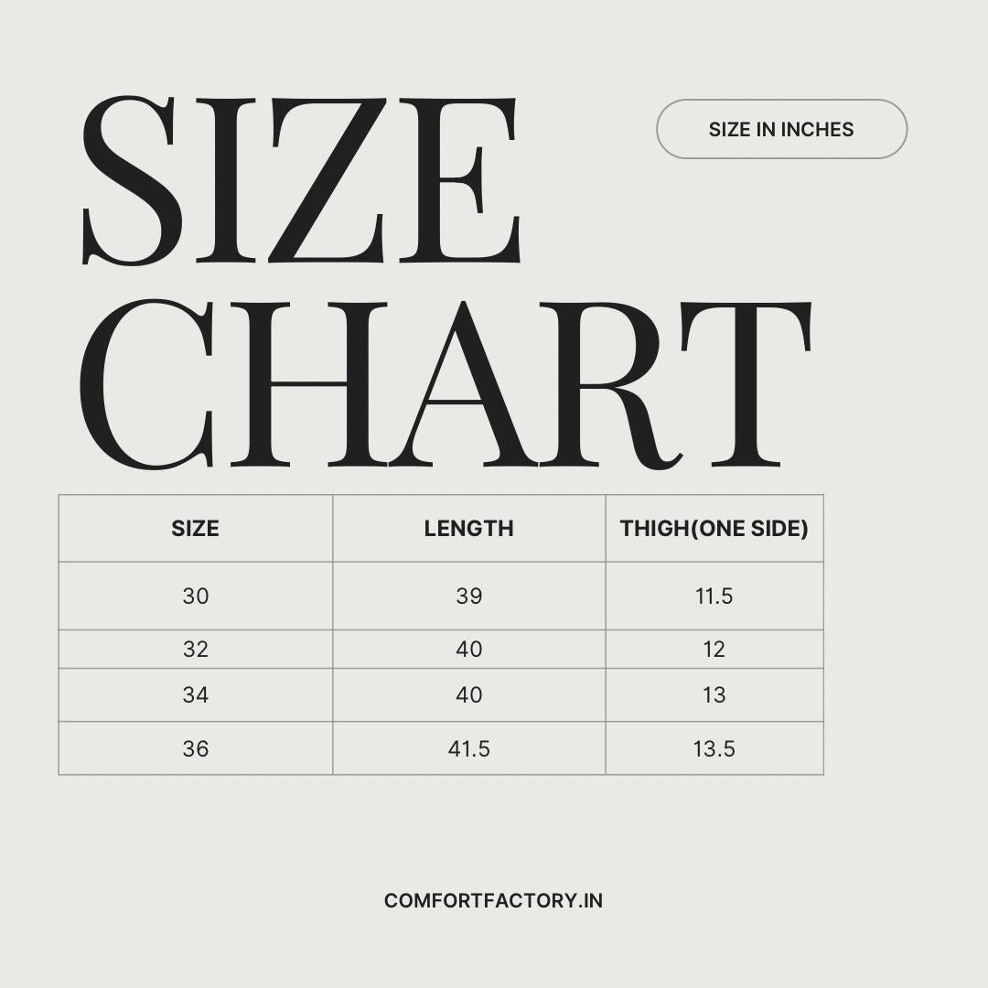 LINEN PANTS MPJ0062 size chart