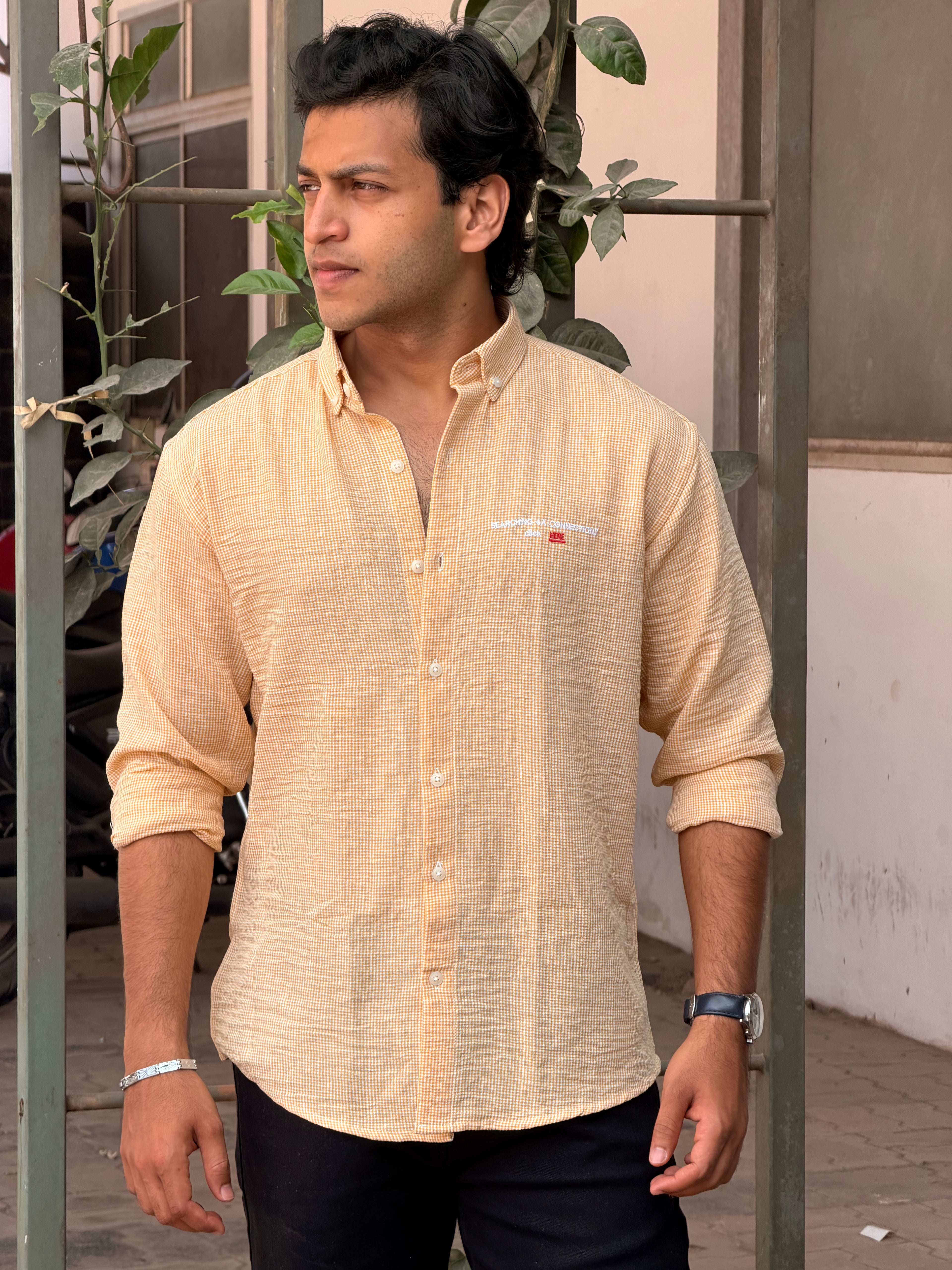 Linen Check Shirt MSC0904