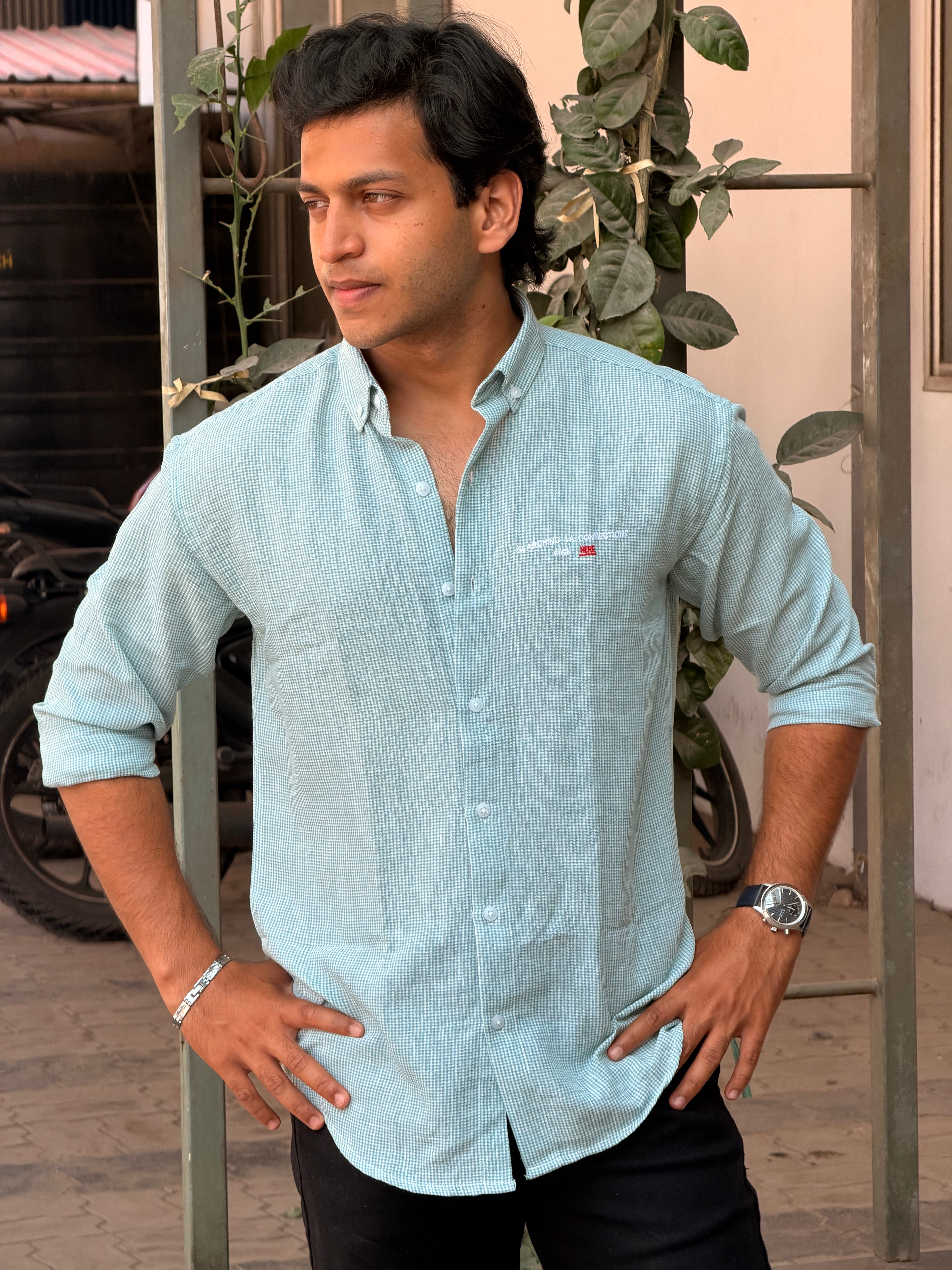 Linen Check Shirt MSC0904