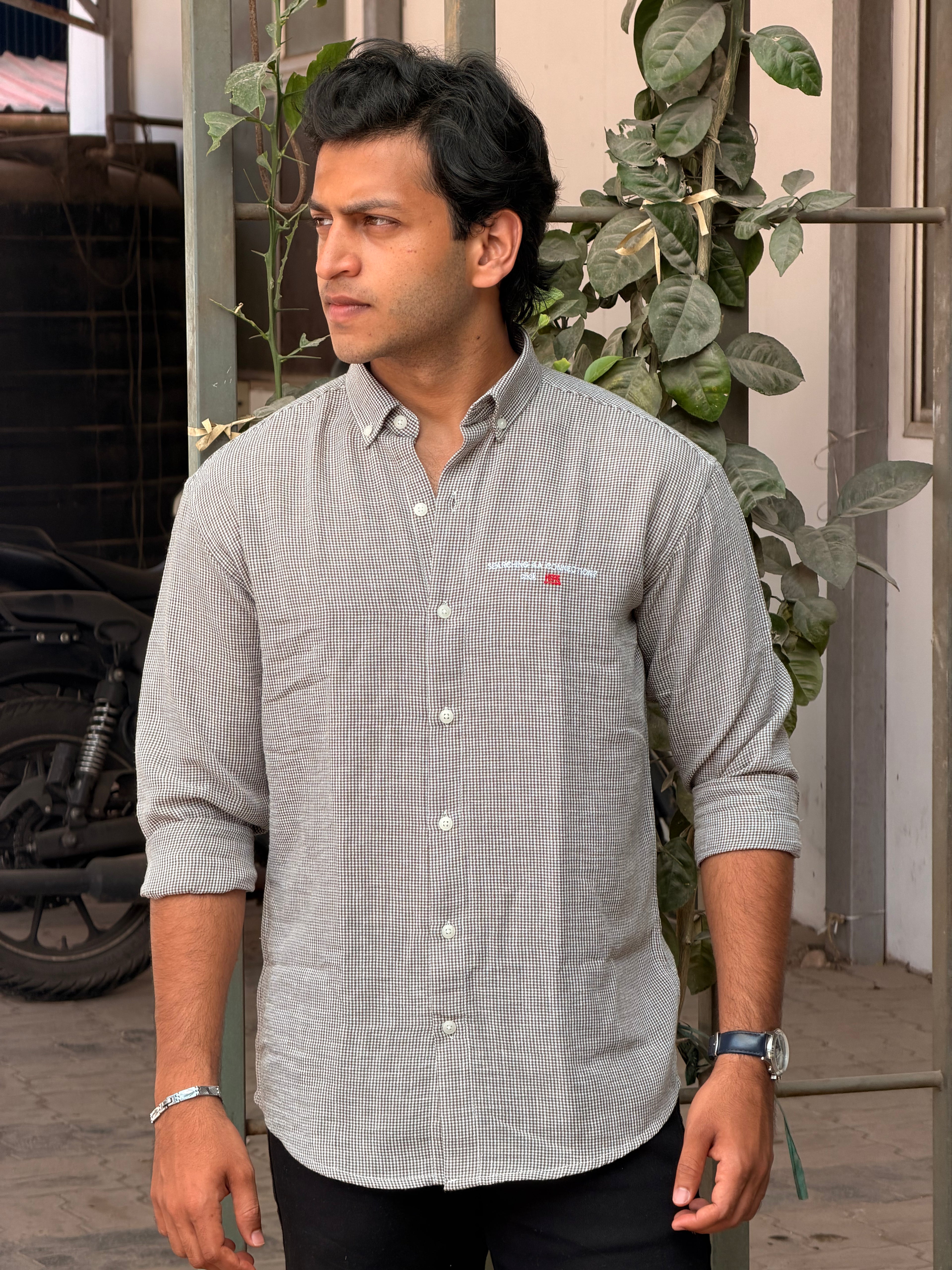 Linen Check Shirt MSC0904