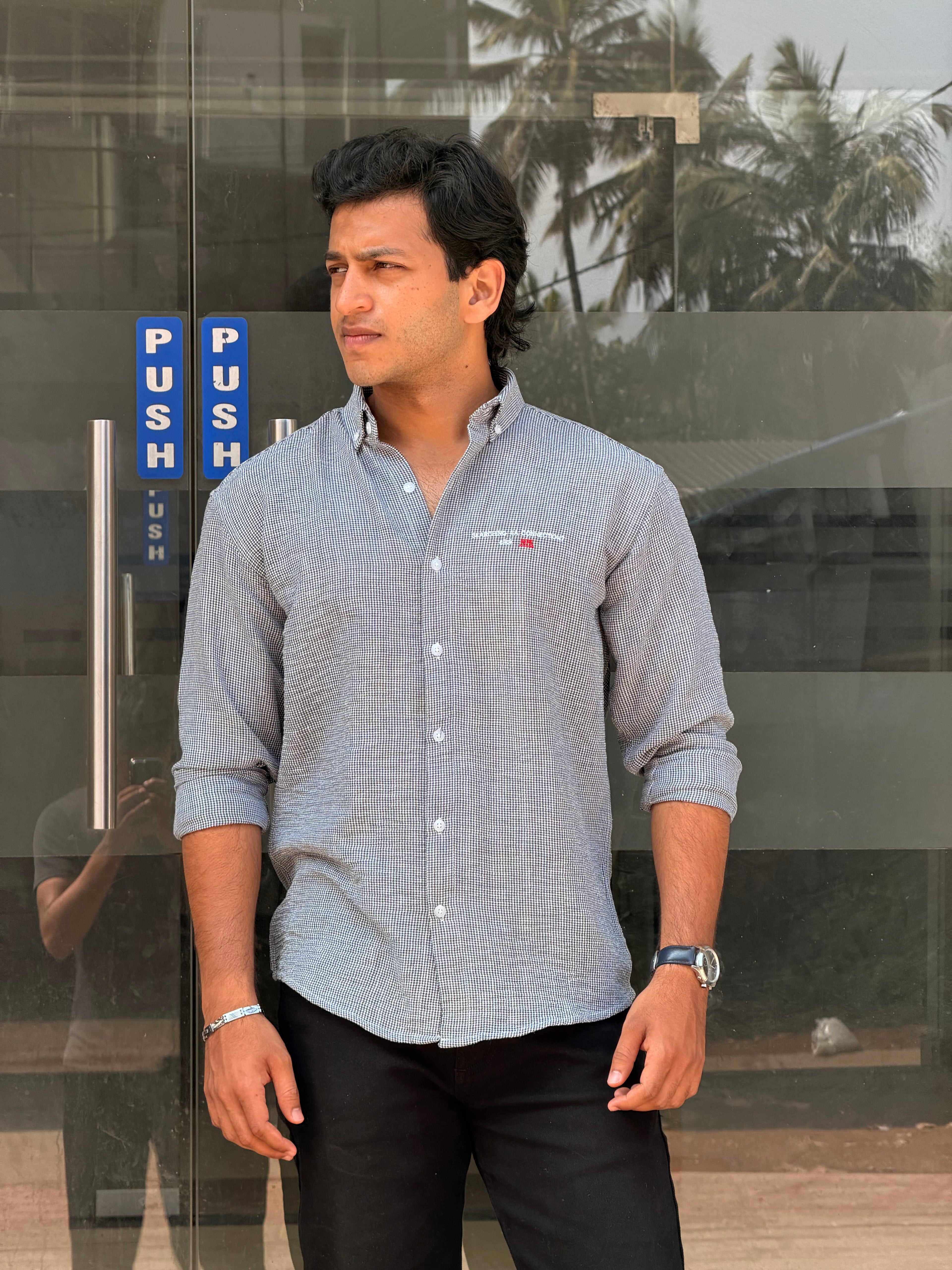 Linen Check Shirt MSC0904