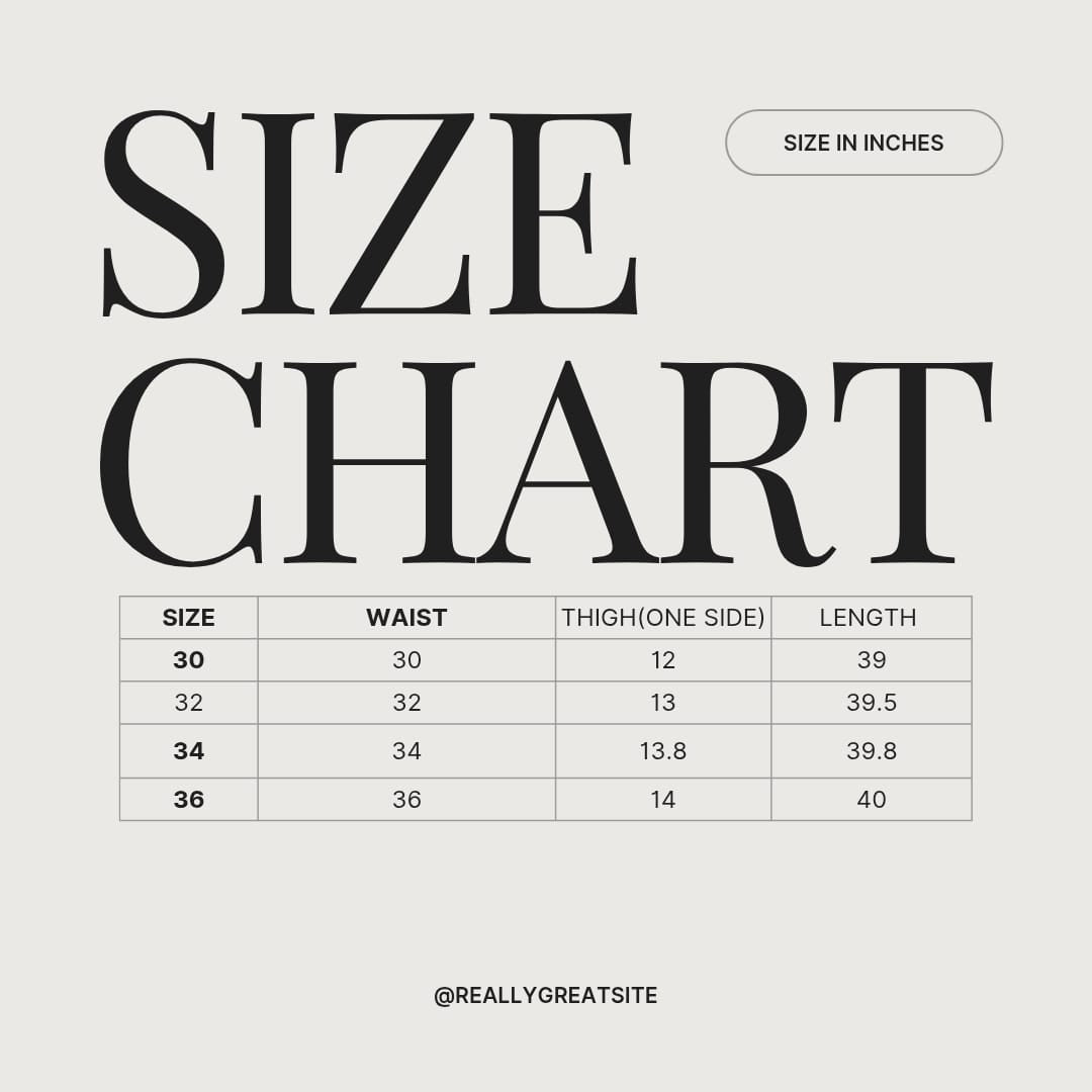 LINEN PANTS MPJ0073 size chart